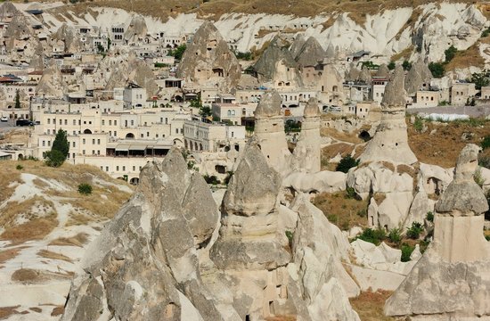 Goreme Cave City  in Cappadocia Turkey