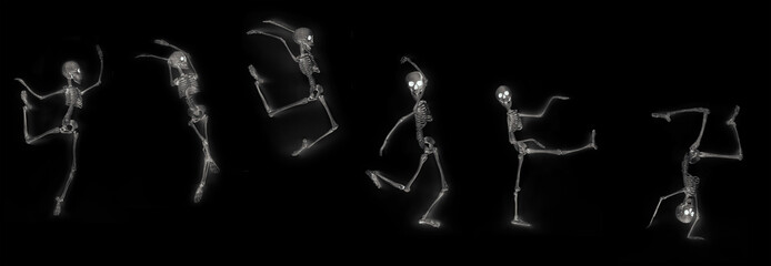 Fototapeta premium Dancing Skeleton X-Ray