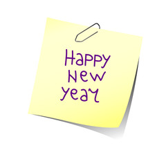 reminder happy new year color vector