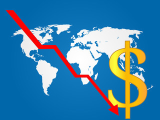 Global Economy Crisis Dollar EPS 10