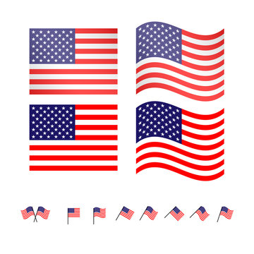United States Flags EPS10