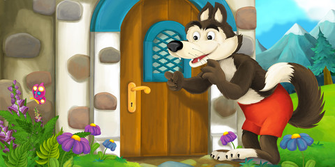 Cartoon fairy tale scene - illustration © agaes8080