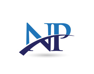 NP Logo Letter Swoosh © vectorlia