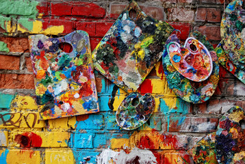 The city wall in paint