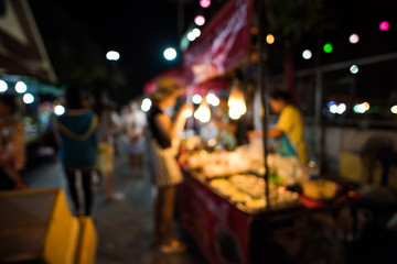 Fototapeta na wymiar bokeh from night market
