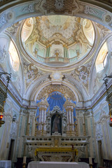 Fototapeta na wymiar Murazzano (Cuneo): the church interior. Color image