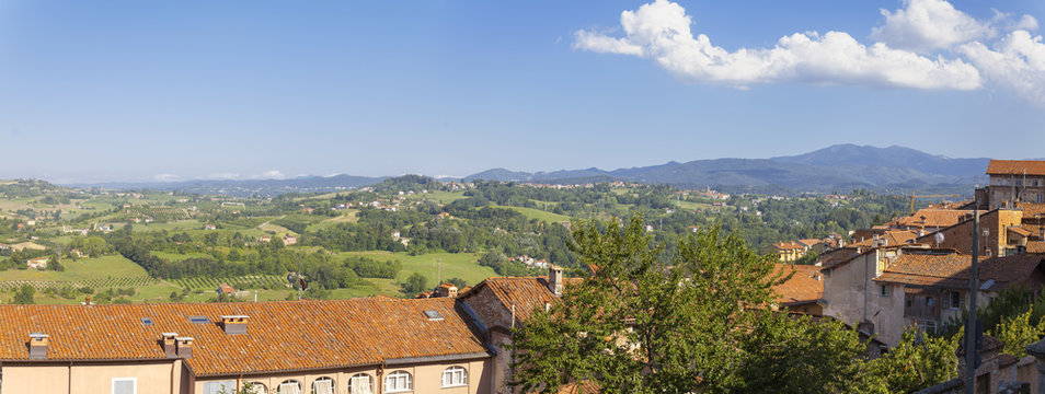Langhe Hilly Region: viewpoint of Murazzano (Cuneo). Color image