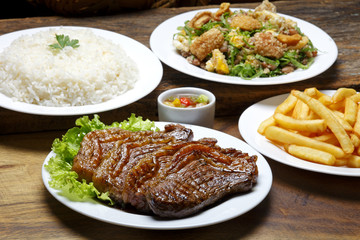 picanha potato with rice and beans drover