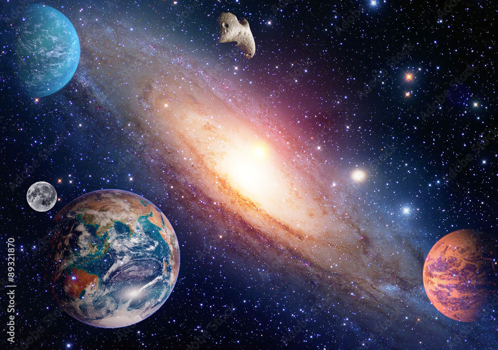 Wall mural astrology astronomy earth moon space big bang solar system planet creation. elements of this image f