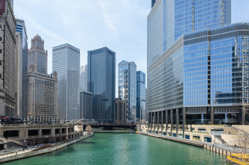Naklejka premium Chicago buildings