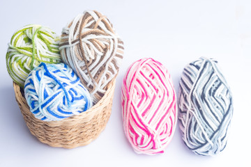 Handmade knitted crochet background