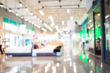 Fototapeta premium Blurred image of shopping mall and bokeh background