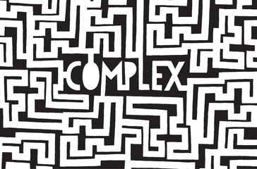 Complex word inside a chaotic maze