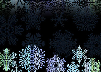 雪の結晶　クリスマス　背景