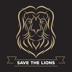 Lion head - vector illustration