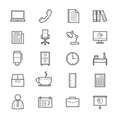 Office and Business Icons Line