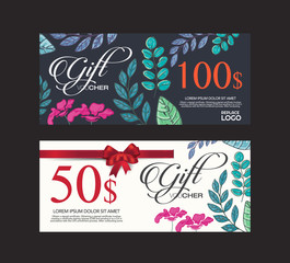 Voucher, Gift certificate, Coupon template..