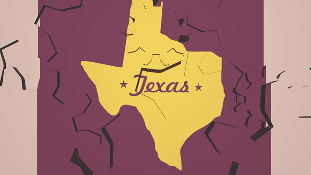 texas map on moving gears backdrop