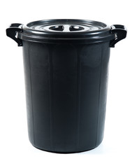 black bucket on white background © showcake
