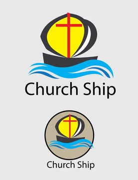 Church Ship, art vector design