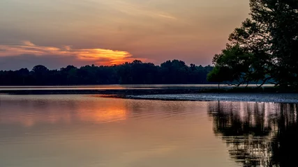 Zelfklevend Fotobehang Sunrise over the Alabama River © jackienix