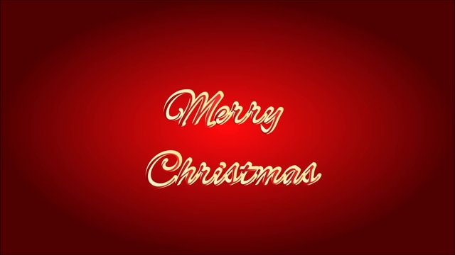Animation of illustration Merry Christmas frame with a candlestick