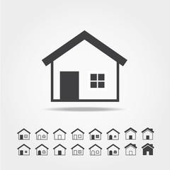 house icon set