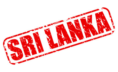 SRI LANKA red stamp text