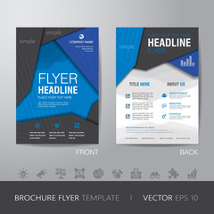polygon business brochure flyer design layout template in A4 siz