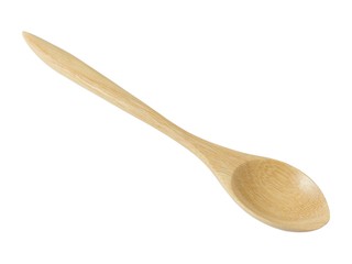 Wooden Spoon Isolated on A White Background