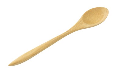 Wooden Spoon Isolated on A White Background
