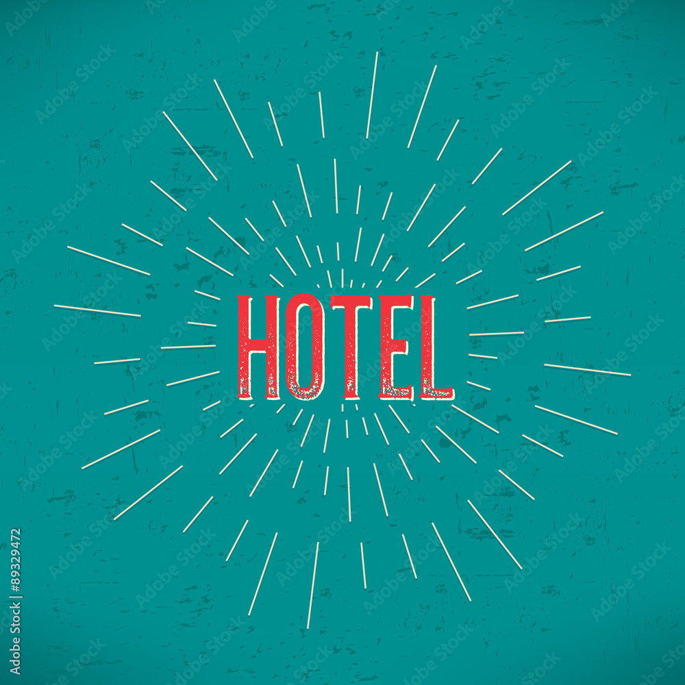 Poster abstract creative concept vector design layout with text - hotel