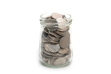 Saving money into bottle for cash in future investment