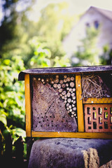 Home garden insect hotel