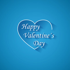 valentines day vintage lettering background vector with heart on blue