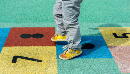 colorful hopscotch game