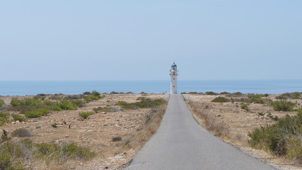 Cap de Babaria Lighthouse in Formentera (Balearic Islands, Spain)