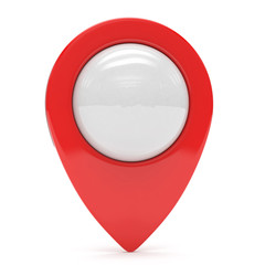 red map pointer isolated