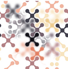 Abstract seamless pattern of colorful blurred crosses