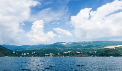  Coastal line under the clouds
