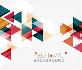 Abstract geometric background. Modern overlapping triangles