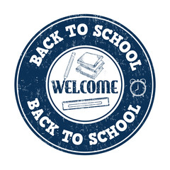 Fototapeta premium Back to school stamp