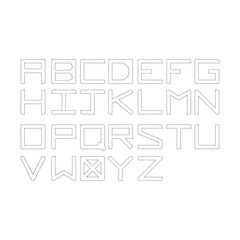 Obraz premium Vector illustration black polka dot spotted alphabet uppercase l