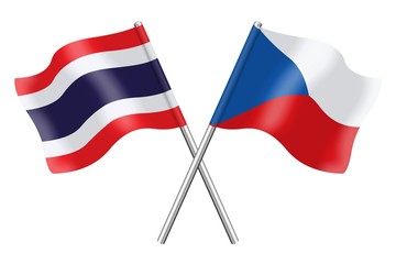 Flags: Thailand and Czech Republic
