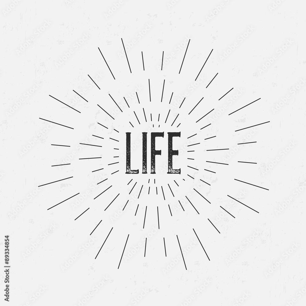 Aufkleber abstract creative concept vector design layout with text - life