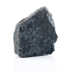 Fragment of granite on a white background.