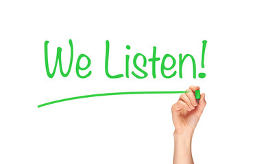 We Listen Concept.