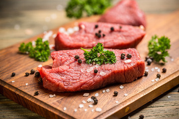 Fresh raw beef