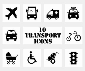 Transportation icons ( set of 10 icon )