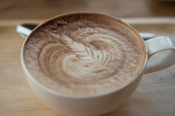 Latte art coffee